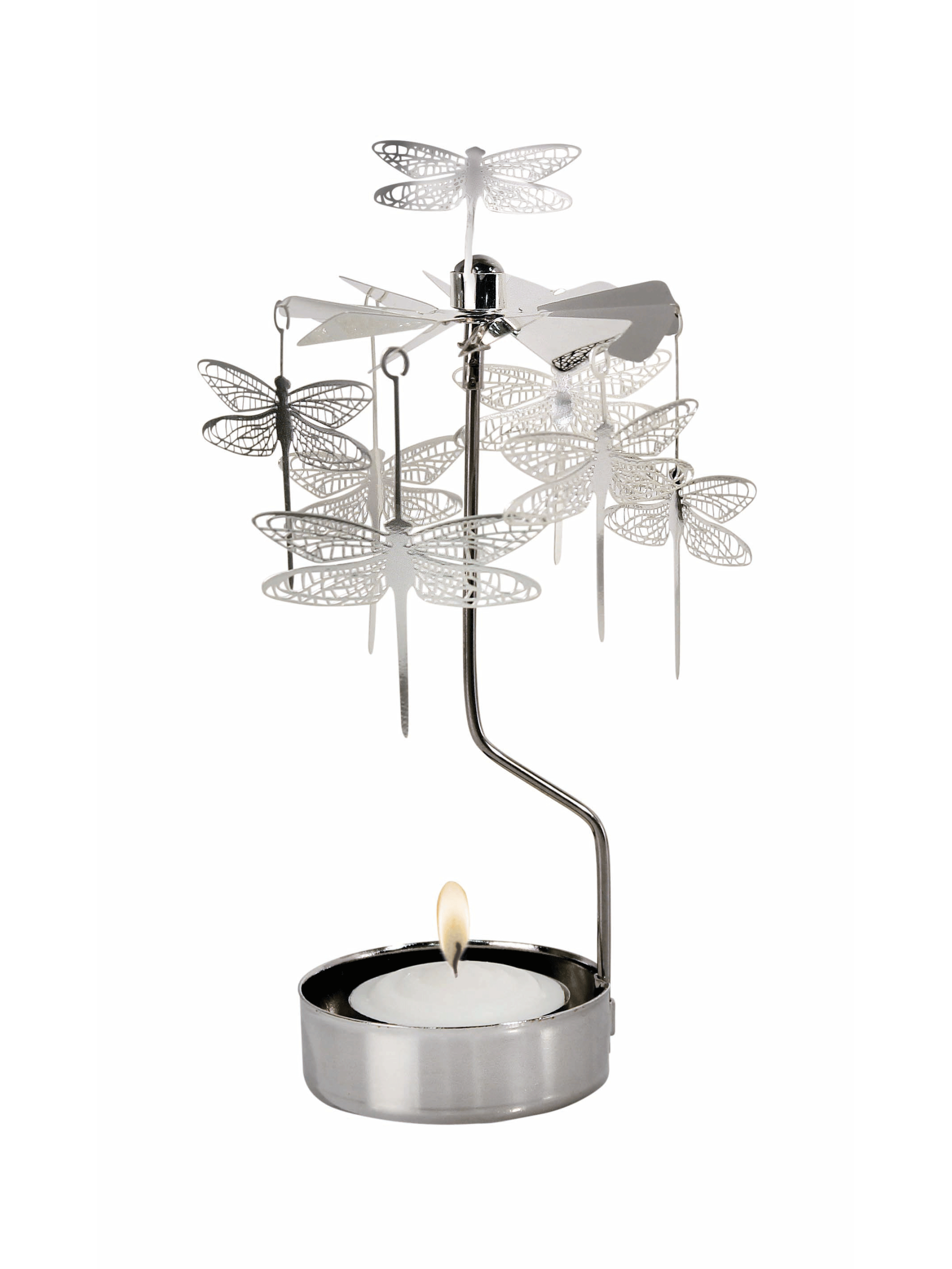 Roterend waxinelicht libelle